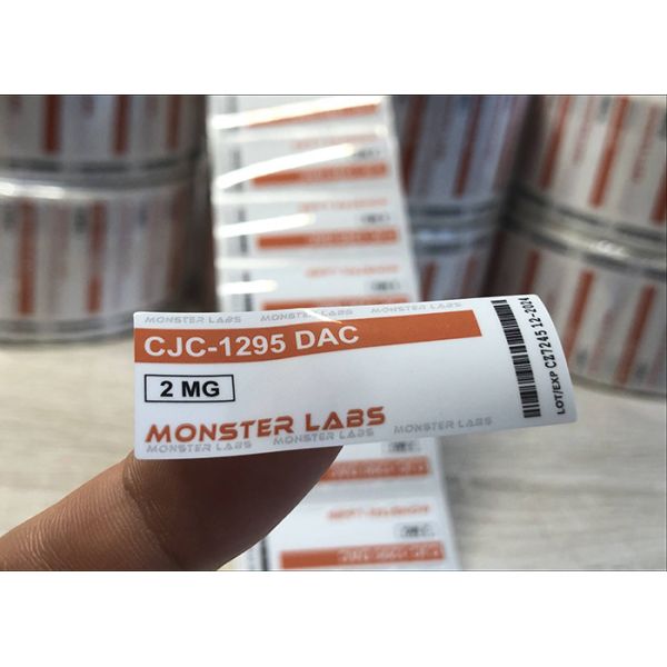 Private glossy self adhesive vinyl waterproof PP vial label roll printing manufacturer