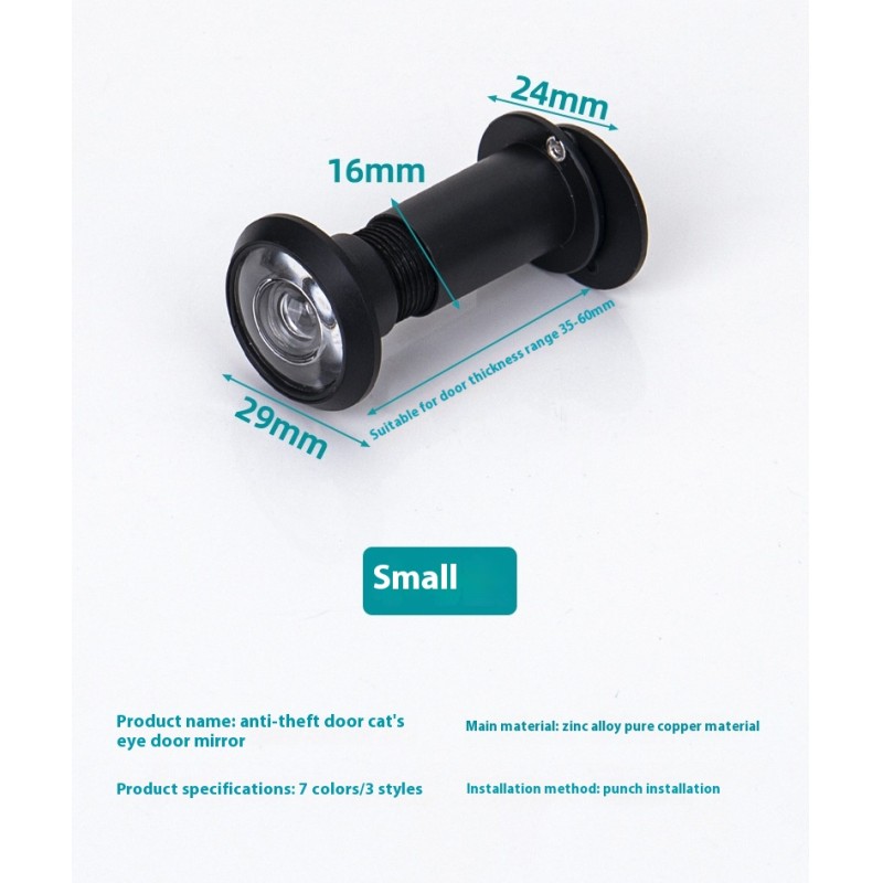 Modern High-Definition Thickened Waterproof Fire-Rated Side Sliding Cat Eye Mirror Apartment Villa Hotel Factory-Direct Zinc