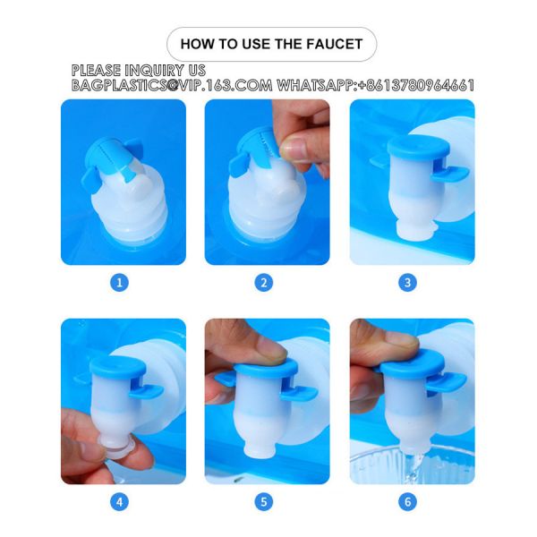 Custom Drink Liquid Spout Pouch Bag Packaging Plastic Fruit Water Juice Pouch 5L Stand Up Pouch With Tap Spout