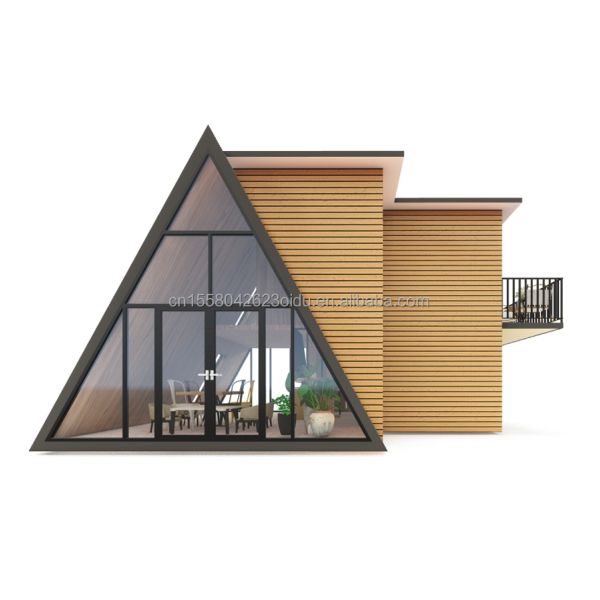 Detachable Container and Aluminum Alloy Windows CE EU Certified Modern Luxury Prefab Triangle House for Office or Warehouse