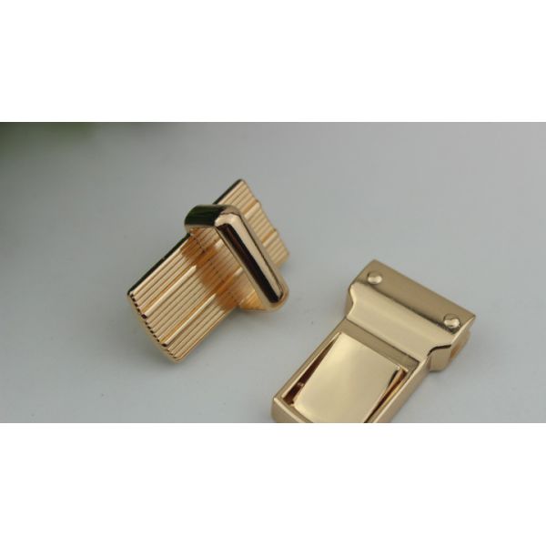 Fashion bag make accessories light gold metal press locks for handbags