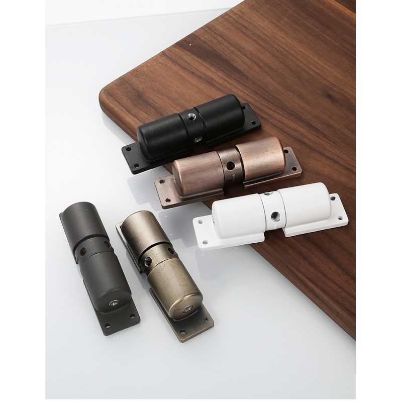 Modern Aluminum Alloy Door Closer with Adjustable Buffer Pulley Automatic Closing Light Spring for Hotels Small Steel Design