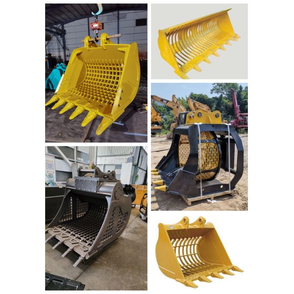 Customized Skeleton Excavator Bucket For 330 Excavator Screening Net Attachment