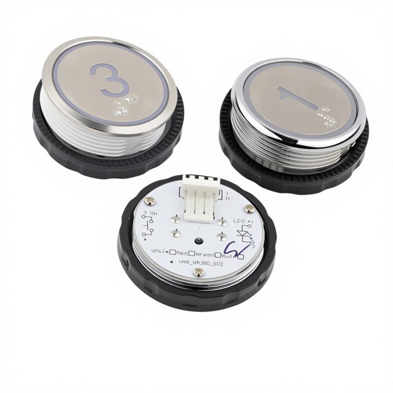 Good Quality Elevator Push Button Stainless Steel Plate With Braille Tact Switches Elevator Circle Button