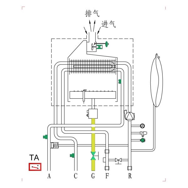 Cast Silicon Aluminum Material Wall Hung Gas Boiler Energy Saving And Environmental