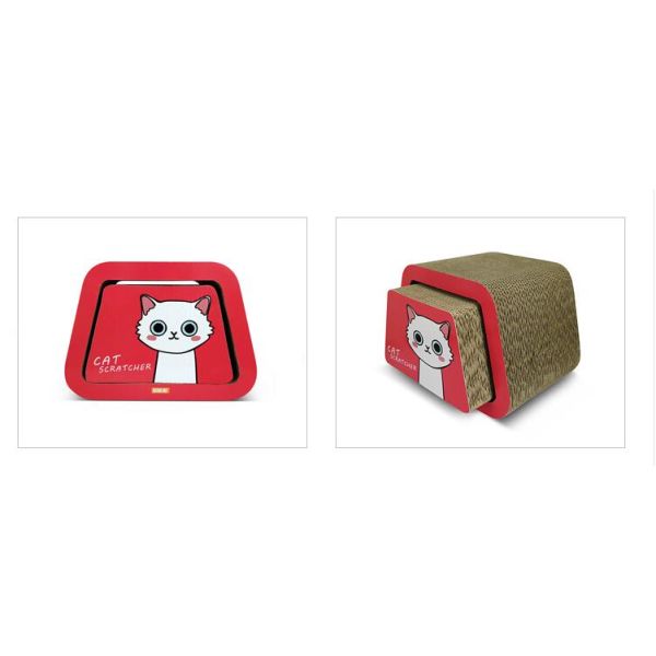 100% Harmless Cat Cube Cardboard Abrasion Resistance Textured Scratching Surface