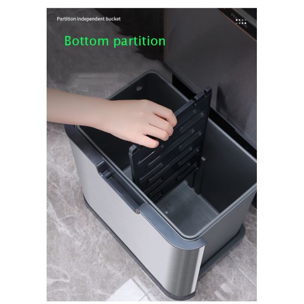 Household Dry and Wet Separation Double-layer Commercial Large Capacity Classification Intelligent Induction Stainless Steel Tra