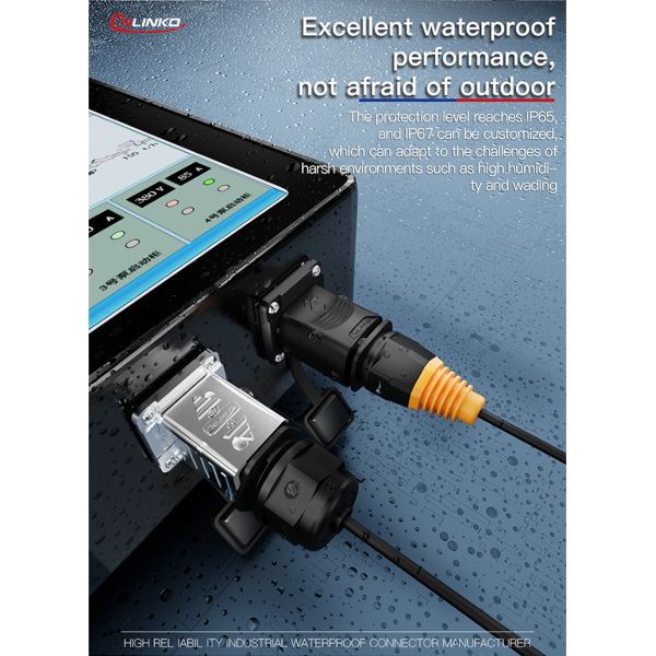 CNLINKO Waterproof IP68 Ethernet Wire RJ45 Connector for Wifi Adapter