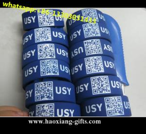 Buy cheap high quality low cost custom debossed QR code ID silicone wristband/bracelet product