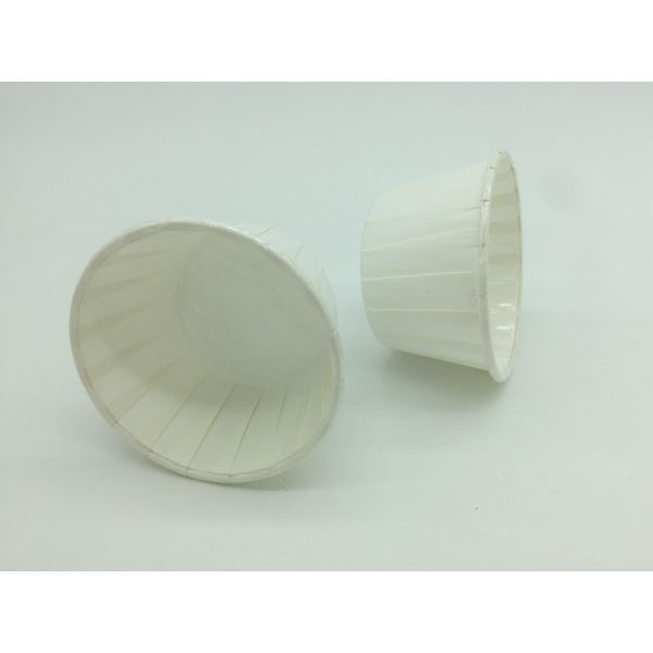White PET Baking Cups Round Shape Varous Sizes Disposable PE Coated Film