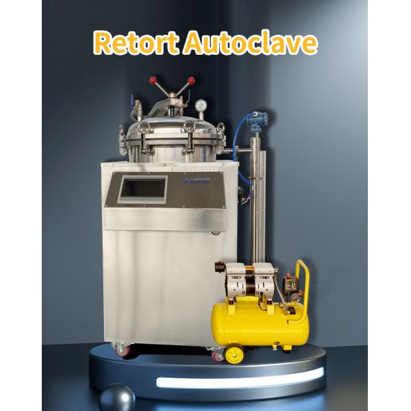 75l 100l 150l High Pressure Food Counter Pressure Retort Sterilizer For Bottled Food