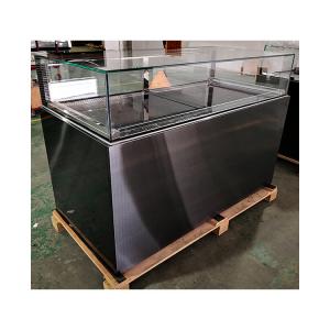 China Black Titanium Chocolate Display Refrigerator With LED Inside Two Drawers on sale