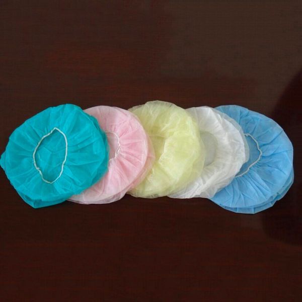 Industrial Disposable Stretchable White Caps Hypoallergenic In Mushroom Shape