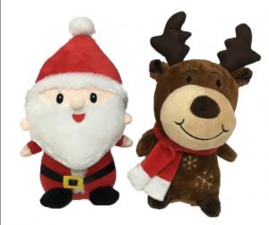 Buy cheap 24cm 9.45in Christmas Tree With Stuffed Animals Reindeer Santa Claus Stuffed Animal product