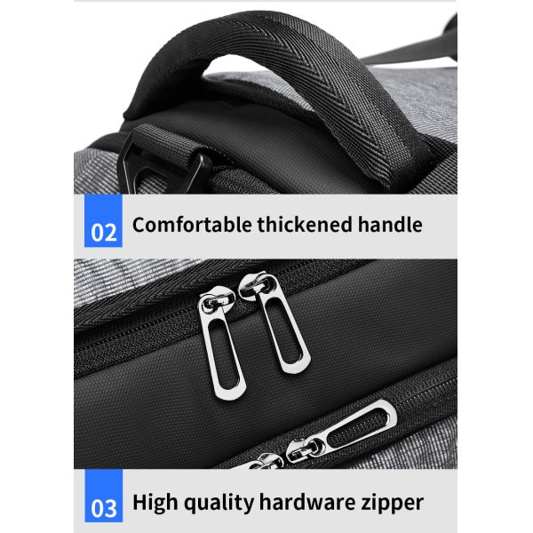 Solid Color Foldable Packable Duffel Bag Antifouling Multi Compartment