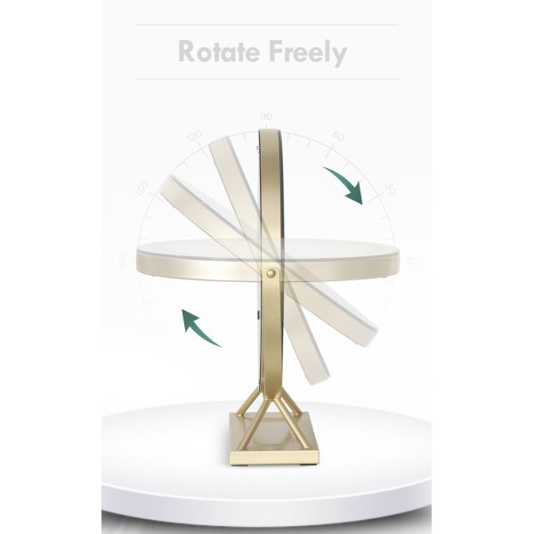 LED Lamps 10x Magnifying Round Vanity Mirror Dimmer Light Personalized