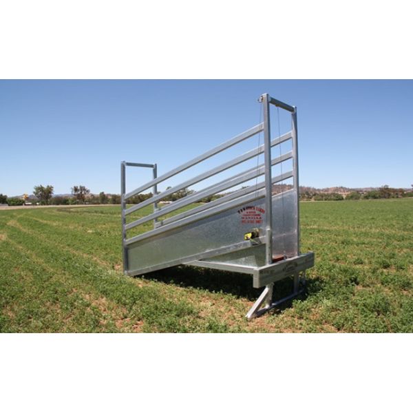 Adjustable Mobile Cattle Ramp Overhead Bracing 3.6 / 4.8m Fixed Height