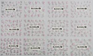 3D Glitter foil nail polish sticker for nail art wholesale nail sticker-BLEJ335-346Silver