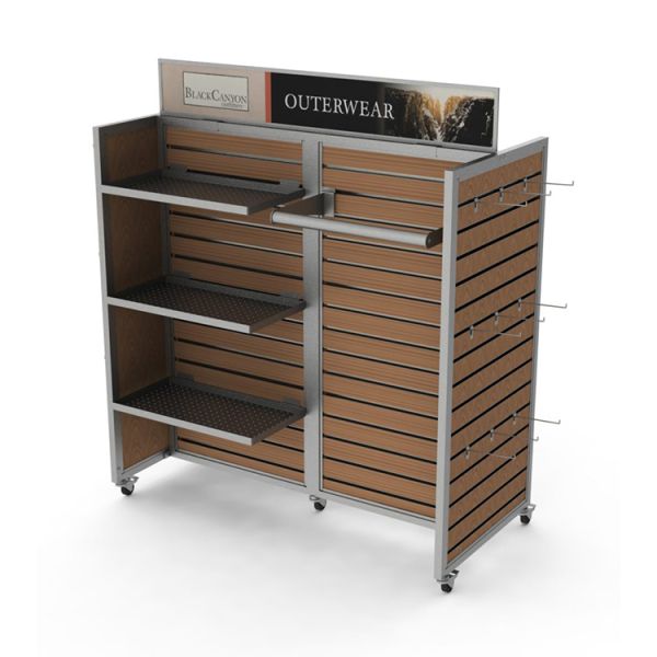 Custom Clothing Display Racks Gondola Retail Clothing Display Stand For Shops