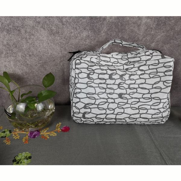 Versatile Custom Gray Storage Bag for Electronic Devices Lightweight and Waterproof