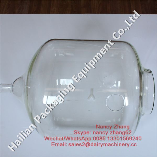 Bracket Installation Method Glass Milk Measuring Bottle In Milking Parlor Top Dia 198mm