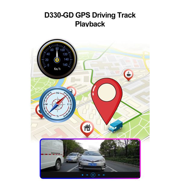 24h ADAS 4g Smart Rearview Mirror Car Recorder Dual Dash Cam GPS DVR Loop Recording