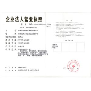 Xuzhou Truck-Mounted Crane Co., Ltd Certifications