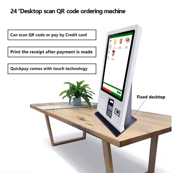 Quickpay Touch Lcd Screen Ordering Payment Kiosk Support WIFI