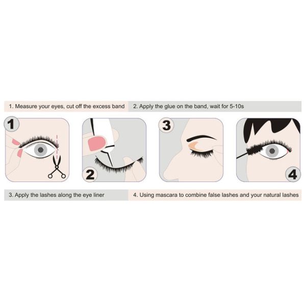 Natural Black 3D Silk Eyelashes High Flexibility 100% Handmade Craft