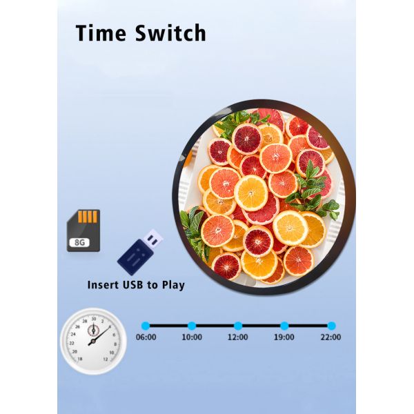 Creative Round LCD Screen Circular Digital Signage Smart Advertising Display Wall Mounted Hanging Monitor for Luxury Store OEM