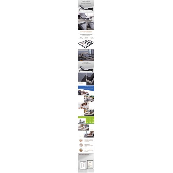 OEM ODM Folding Adjustable Bed Customized Zero Gravity Adjustable Metal Bed