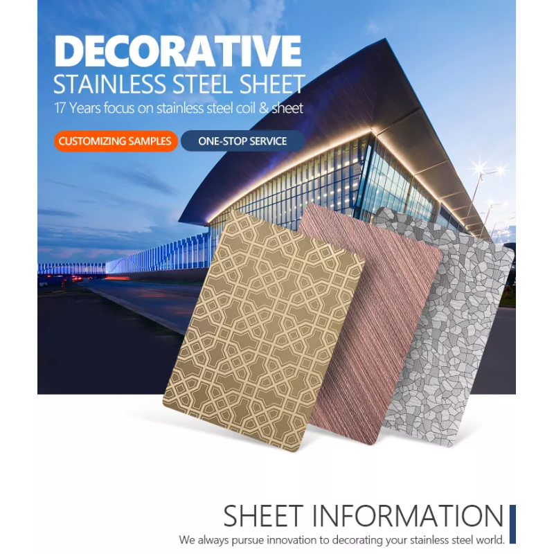rustproof SS 304 Sheet Mirror Finish , etching polished stainless steel sheet