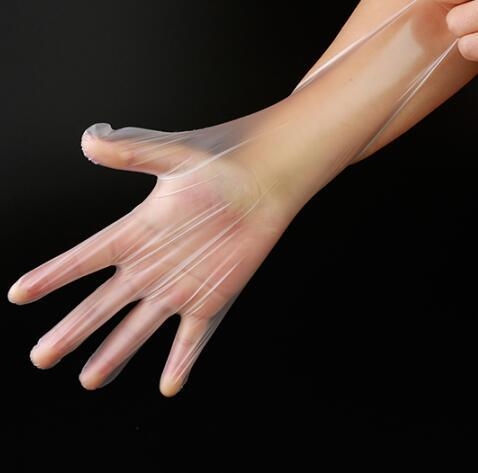 White Blue OEM Sushi PE TPE Disposable Vinyl Gloves