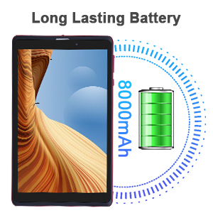 C idea Android 8 Inch Tablet PC 256GB Large Capacity Storage 5MP+8MP Cameras 8000mAh Battery Life Reading CM835 Red