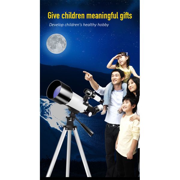 Travel FMC Lens 16-40x70 Beginners Refractor Telescope With Carry Bag Tripod