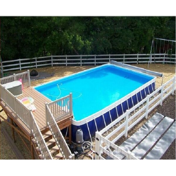 Customized PVC steel Rectangular Ultra Metal Frame Pool for Water Park