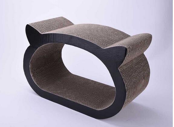 Comfortable Cardboard Cat Lounger Cozy Sleeping Space Cat Head Shaped SGS