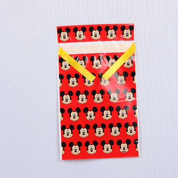 Custom Plastic Drawstring Gift Bags 15x20cm 10 Colors Available