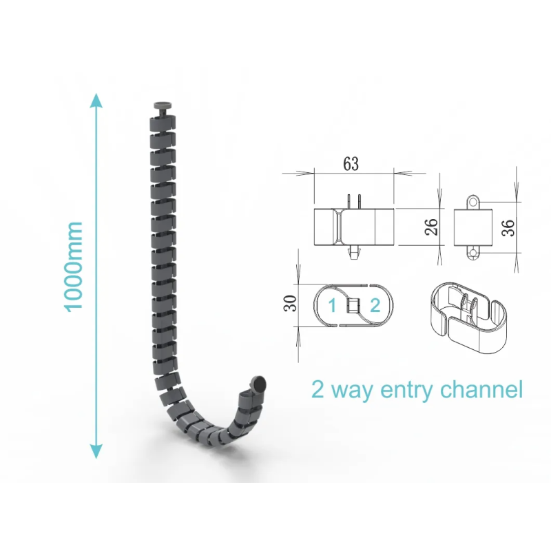 Motorized Lift Desk Accessories Vertical Cable Guide No Tangle Cord Holder