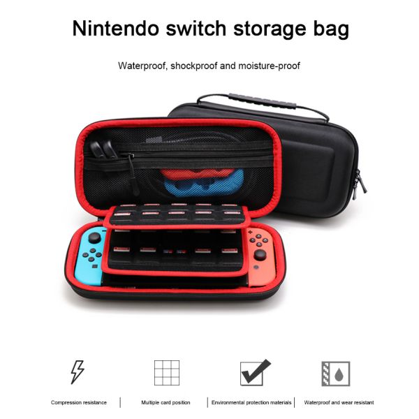 Nylon / Flannel Nintendo Switch Storage Case With Double Zipper