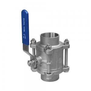 Buy cheap 3 Piece Welded Ball Valve Full Bore Function Essential for Water Industrial Usage product