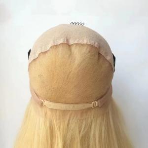 Buy cheap Full Front Lace 613 Human Hair Wig Straight Glueless Blonde product