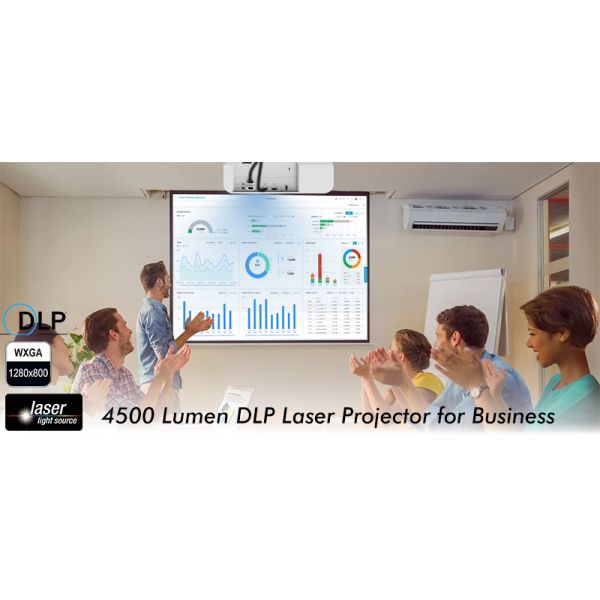 4500 Lumen WUXGA Resolution DLP Laser Projector with Auto Keystone Correction for Large Venues