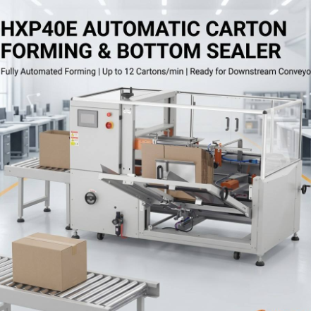 HXP40E Continuous Carton Processing Machine With Auto Feeding Forming And Discharging Function
