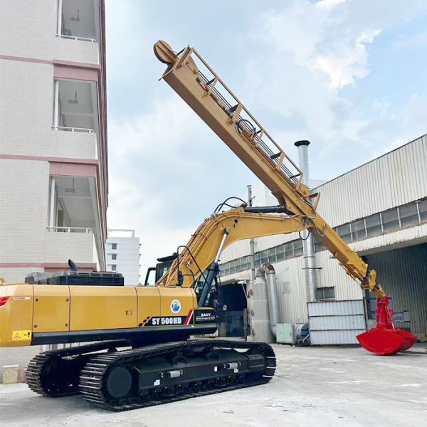 Durable Telescopic Arm for Excavator with Clamshell Bucket
