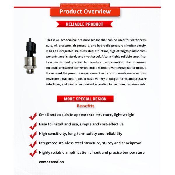UNIVO UBST-E Liquid Level Transmitter for Gas Pressure sensors 24V 5VDC Hirschmann Din34650