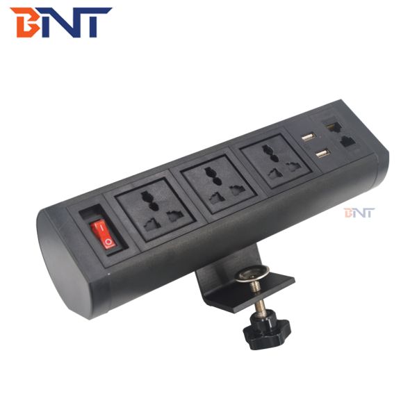 BNT office equipment smart automation office power strip with bracket on desk connector clamping on edge of the desk