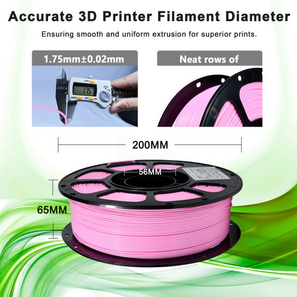 iboss PLA+ Filament High Rigidity 3D Printing Filament 1.75mm Fairy Pink 3D Printer 1kg Spool