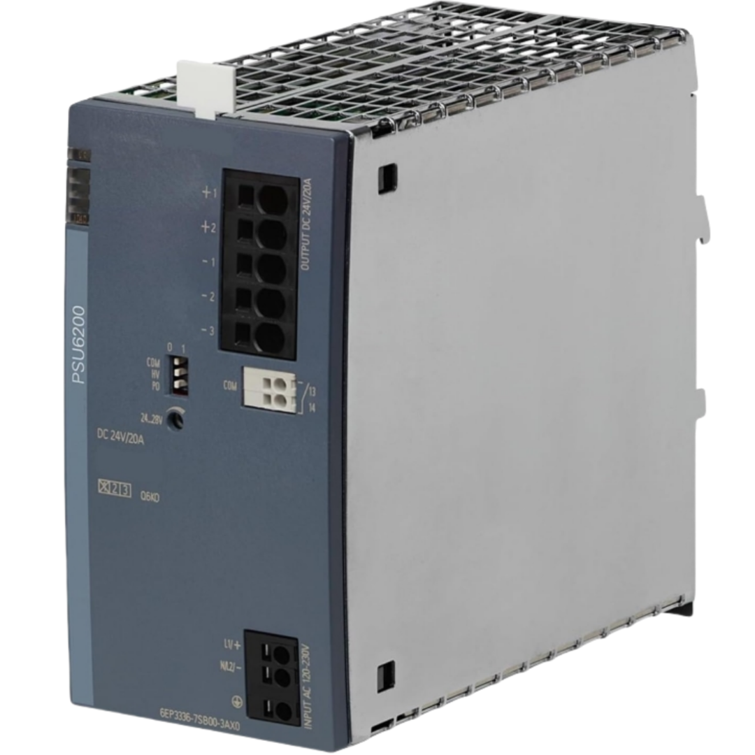 SIEMENS 6EP3336-7SC00-3AX0 SITOP PSU6200 EX 20 A STABILIZED POWER SUPPLY INPUT: 120/230 V AC OUTPUT: 24 V DC/20 A