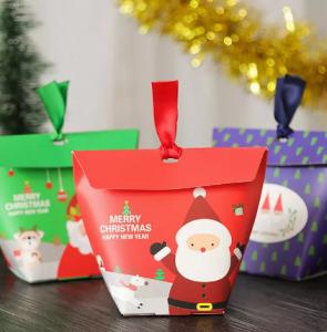 Buy cheap 6*6*10cm Paper Christmas Gift Candy Box Santa Claus Printing product
